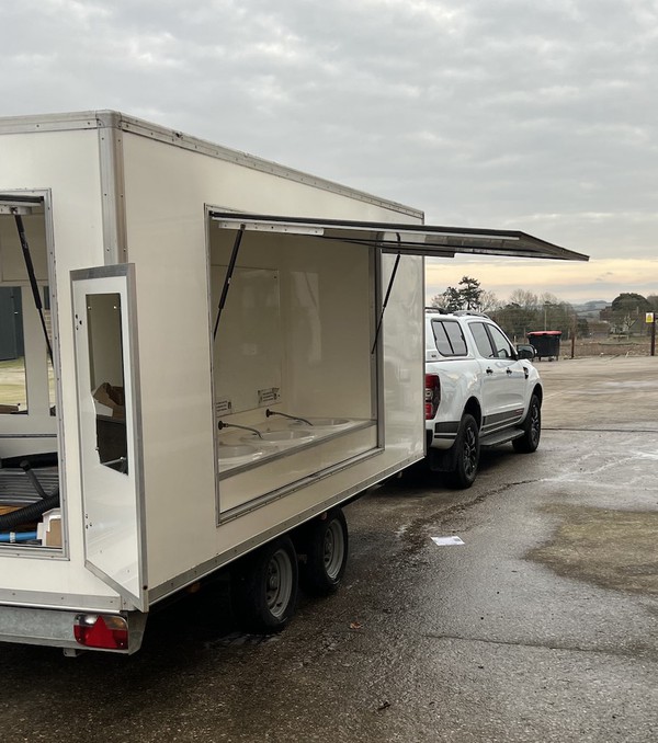 Hair wash basin trailer