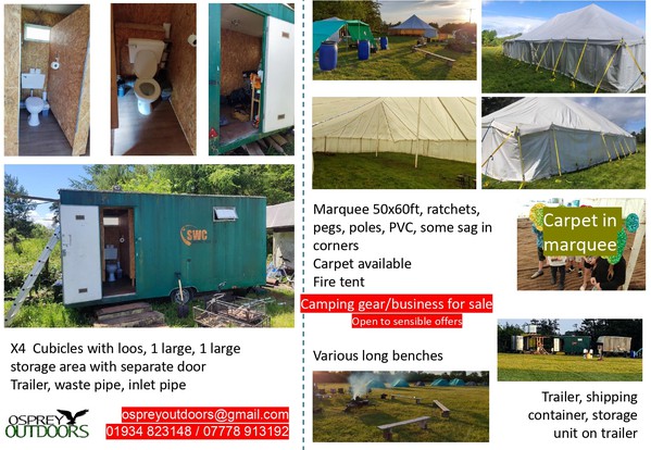 Secondhand Camping Business Equipment