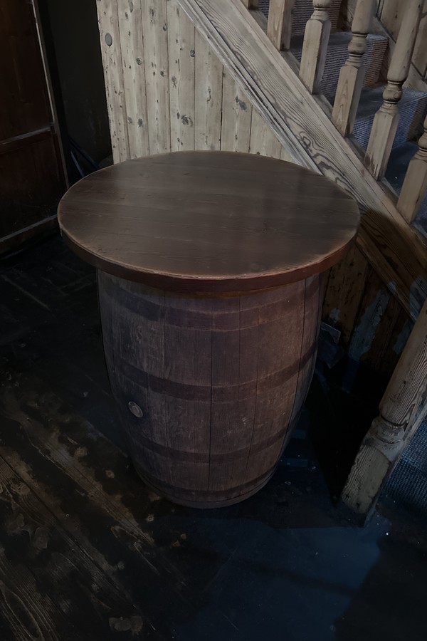 Secondhand Whisky Barrel Table For Sale