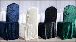 Velvet chair covers for sale