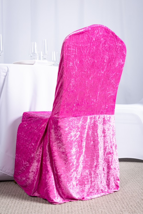 Cerise Pink banqueting chair cover