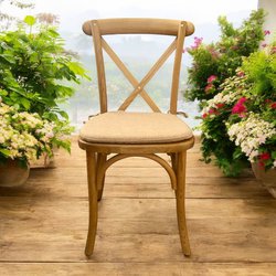 100 Top Quality Rustic Elm Cross Back Chairs - Brand New