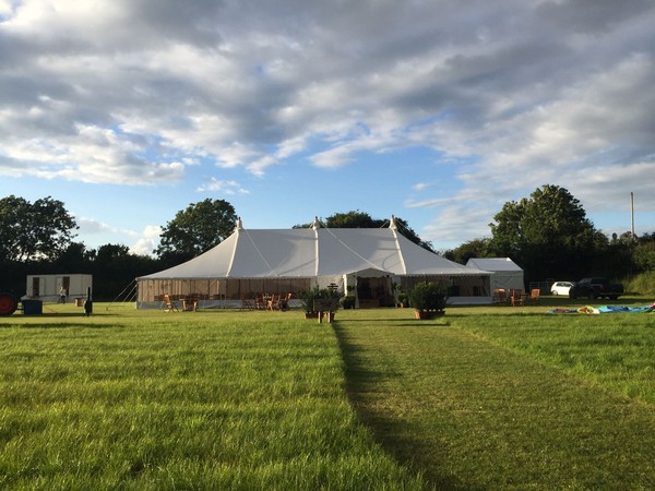 Secondhand 80' x 40' Weatherills 2016 Traditional Pole Marquee with 2016 Linings Complete For Sale