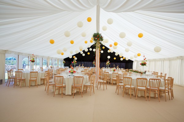 Secondhand 80' x 40' Weatherills 2016 Traditional Pole Marquee with 2016 Linings Complete For Sale