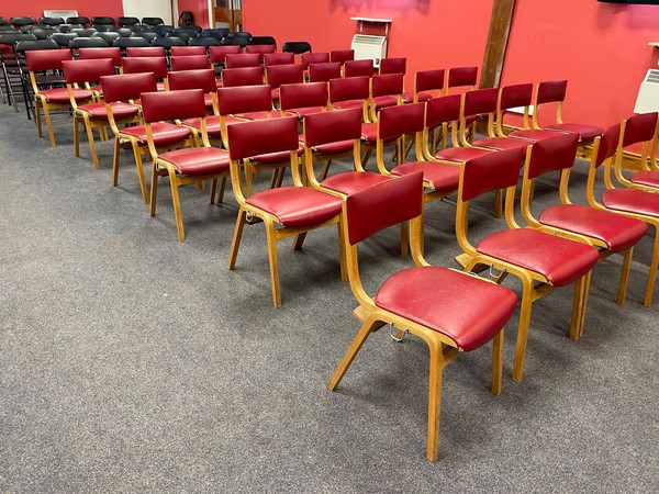 Secondhand 70x Stackable Wooden Chairs For Sale