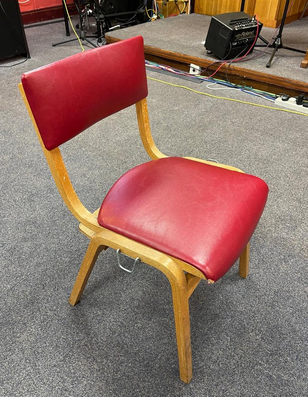 Used 70x Stackable Wooden Chairs For Sale