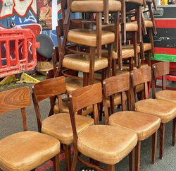 10x Wooden Cafe Chairs For Sale