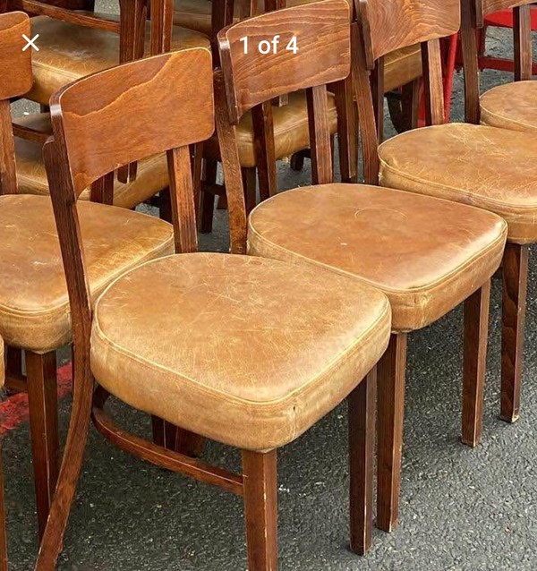 Secondhand 10x Wooden Cafe Chairs