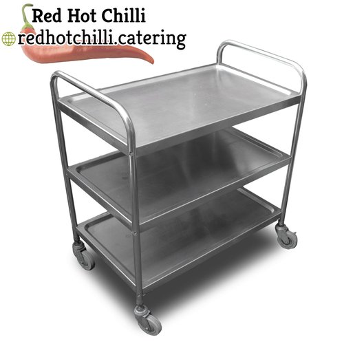 0.865m Stainless Steel 3 Tier Service Trolley  (Ref: 1866) - Warrington, Cheshire 0.865m Stainless Steel 3 Tier Service Trolley  (Ref: 1866) - Warrington, Cheshire