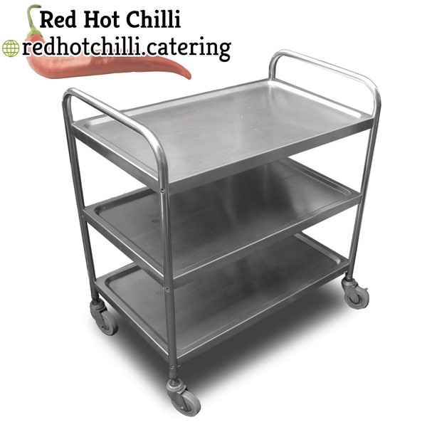 0.865m Stainless Steel 3 Tier Service Trolley  (Ref: 1866) - Warrington, Cheshire