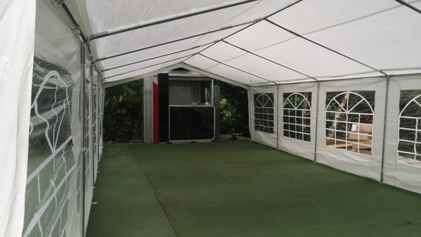 Unit inside the marquee