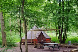 Glamping Bell Tent made from Acrylic canvas