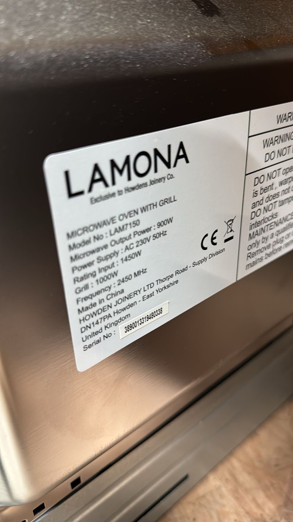 Secondhand Lamona Microwave Oven with Grill For Sale