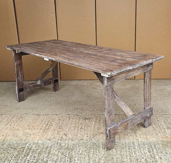 50x 6ft x 2ft 6' Rustic Trestle Tables