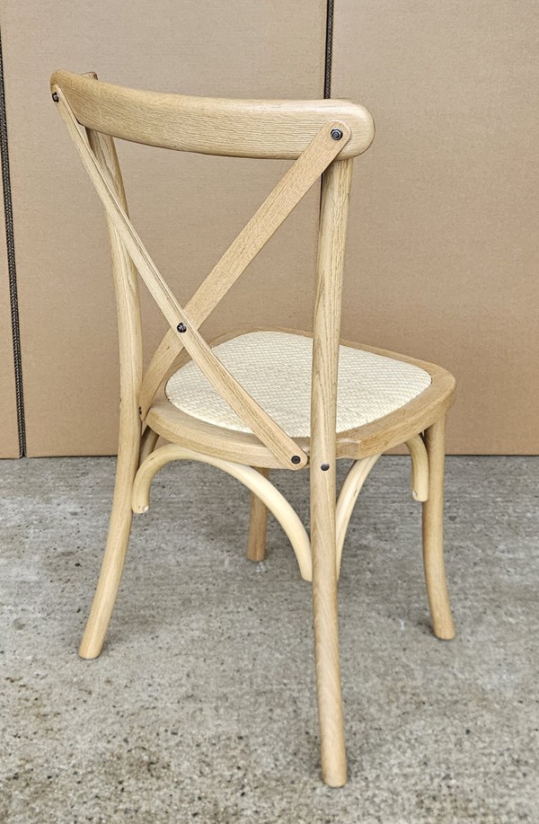 330x Natural Elm Cross Back Chairs