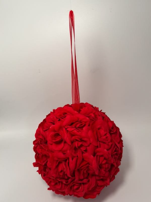 Red rose hanging balls