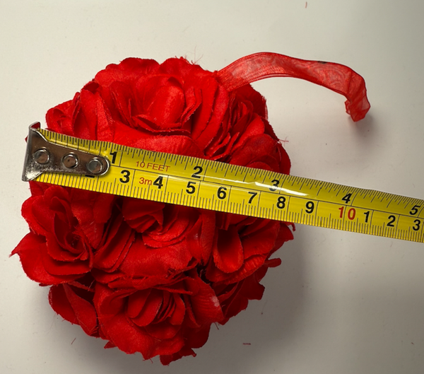 Red rose hanging ball decorations