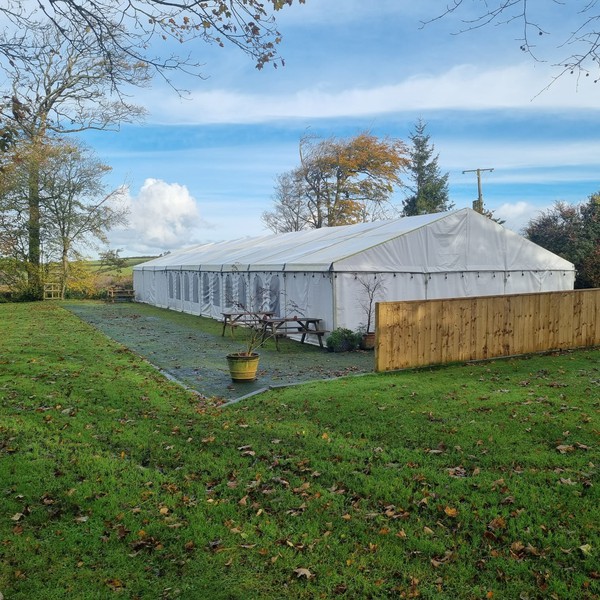 Secondhand Full 9m x 21m Clear Span Marquee For Sale