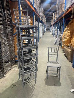 300 New Silver Resin Chiavari Chairs - In Stock Bedfordshire