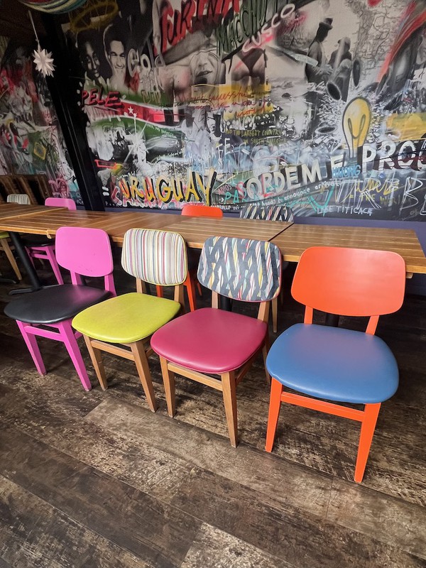 Multicolour Wooden Restaurant Chairs