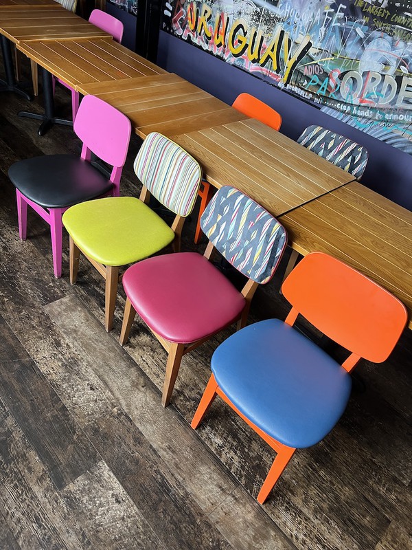 Vibrant Wooden Bistro Chairs