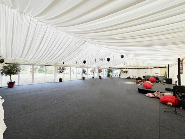 Marquee with ivory lining