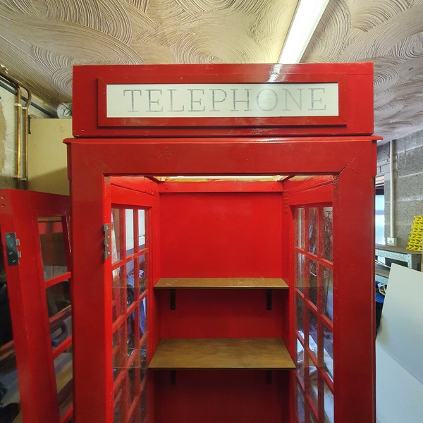 Secondhand Bespoke Handmade Red Telephone Box For Sale