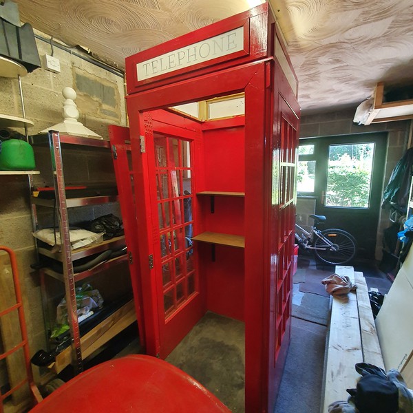 Secondhand Bespoke Handmade Red Telephone Box For Sale