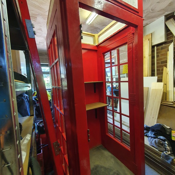 Secondhand Bespoke Handmade Red Telephone Box For Sale