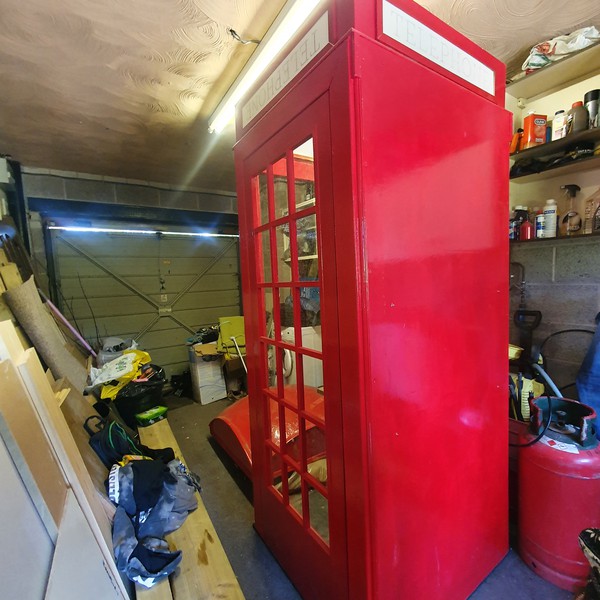 Secondhand Bespoke Handmade Red Telephone Box For Sale