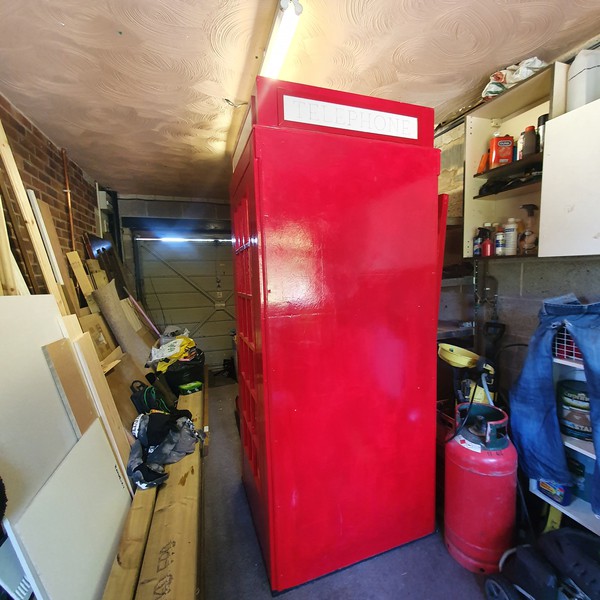 Secondhand Bespoke Handmade Red Telephone Box For Sale