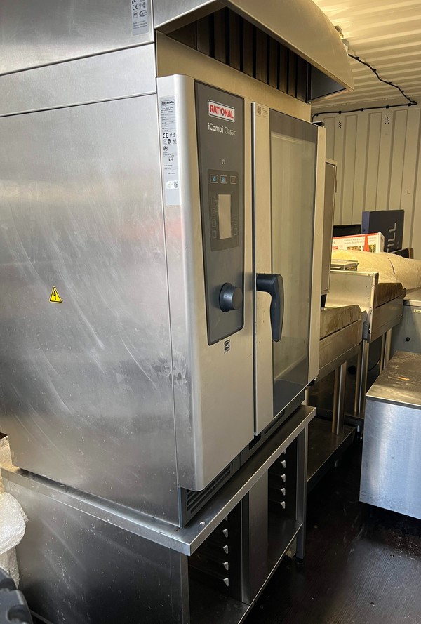 Rational Icombi 10 Grid Oven, Stand, And Hood For Sale