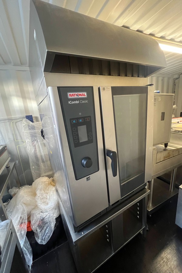 Secondhand Rational Icombi 10 Grid Oven, Stand, And Hood For Sale