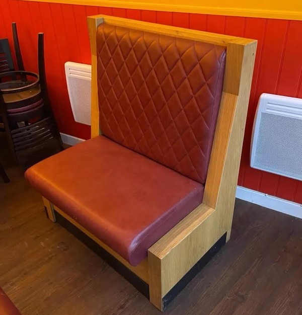 Red leather booths for sale