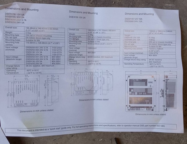 DSE9150 12v 2A