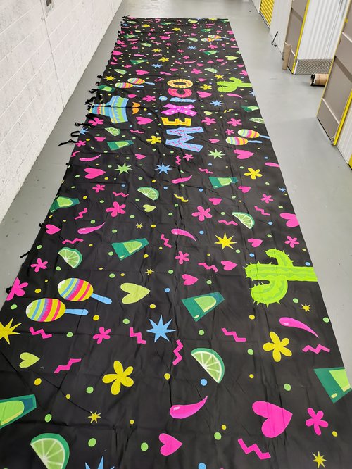 Giant 12m By 3m Mexico Themed Backdrop For Sale Giant 12m By 3m Mexico Themed Backdrop For Sale