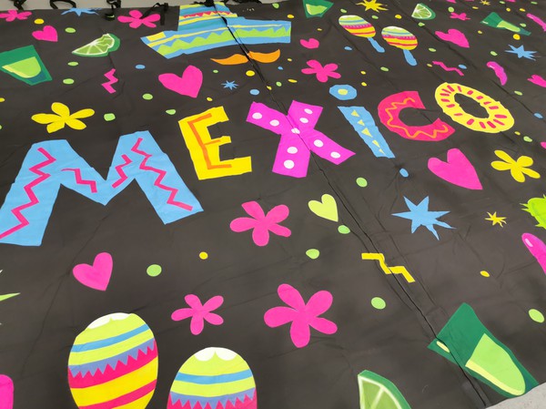 Secondhand Giant 12m By 3m Mexico Themed Backdrop