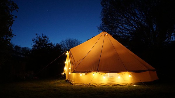 Bell Tent at night