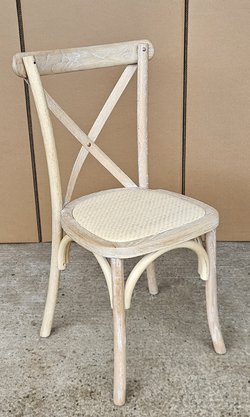 New 160x Light Oak Cross Back Chairs For Sale