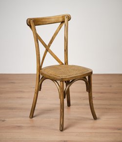 New 250x Blackwashed Elm Cross Back Chairs For Sale