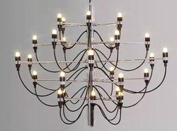 10x Chrome Contemporary Chandelier / Italian Style For Sale