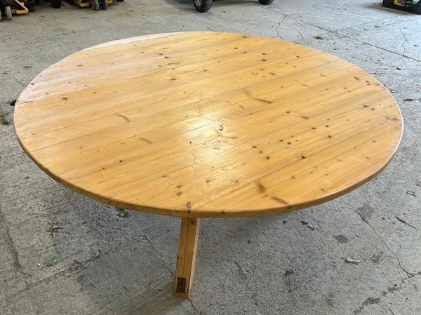 Secondhand 6x 6ft Pine Round Table, Removable Legs