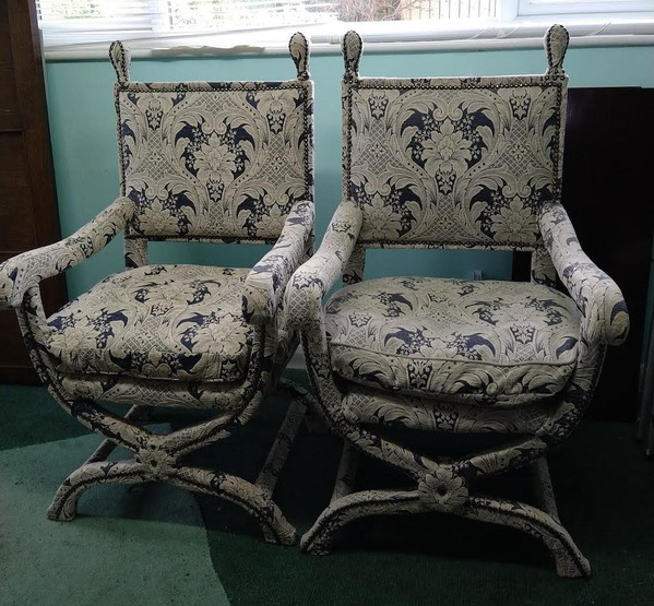 Pair of Victorian Throne Chairs