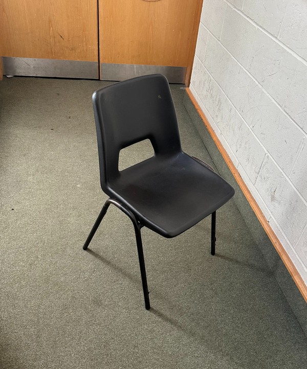 110x Black Plastic Stacking Chairs For Sale