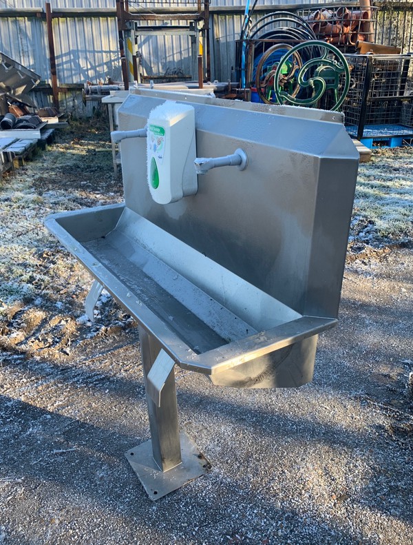 Used Two Tap Trough Knee Operated Sink