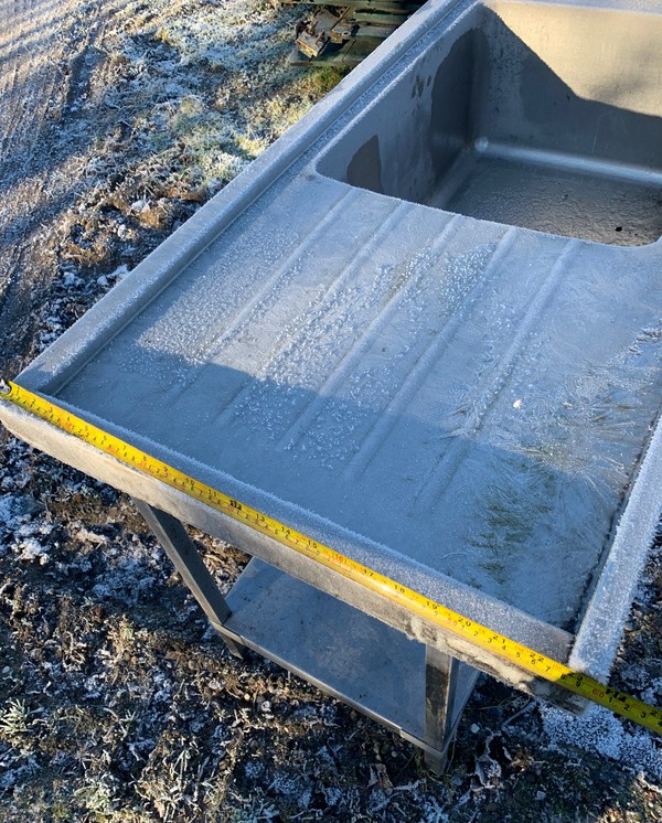 Secondhand Moffat 1.2m Stainless Single Sink For Sale