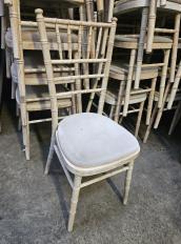 20x Limewash Chivari Chairs For Sale