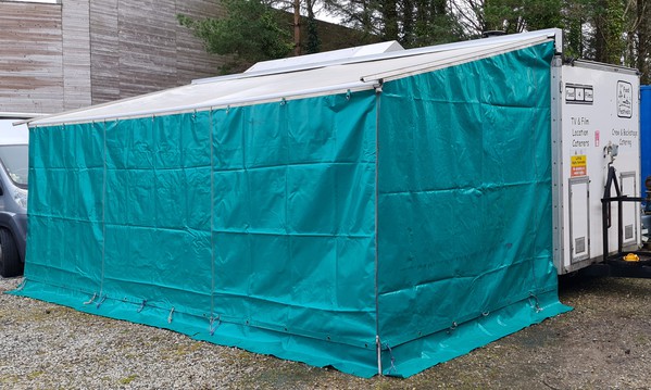 Secondhand 20ft Catering Trailer, Awning For Sale