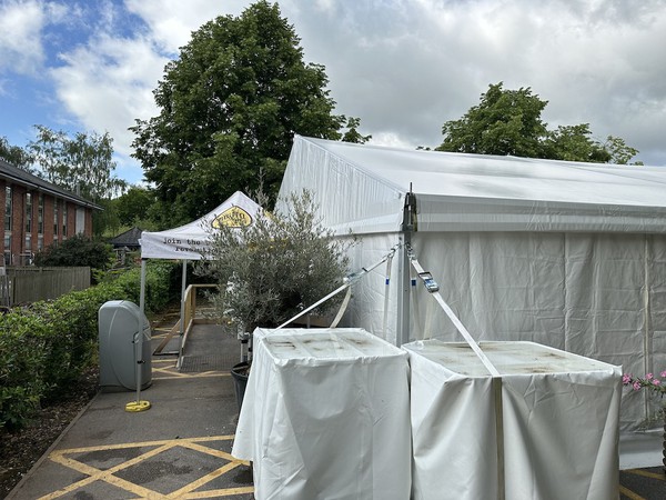 Second Hand 12m x 20m Clearspan Marquee And Linings