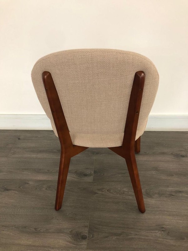 Heavy Duty Neutral Fabric Dining Chairs